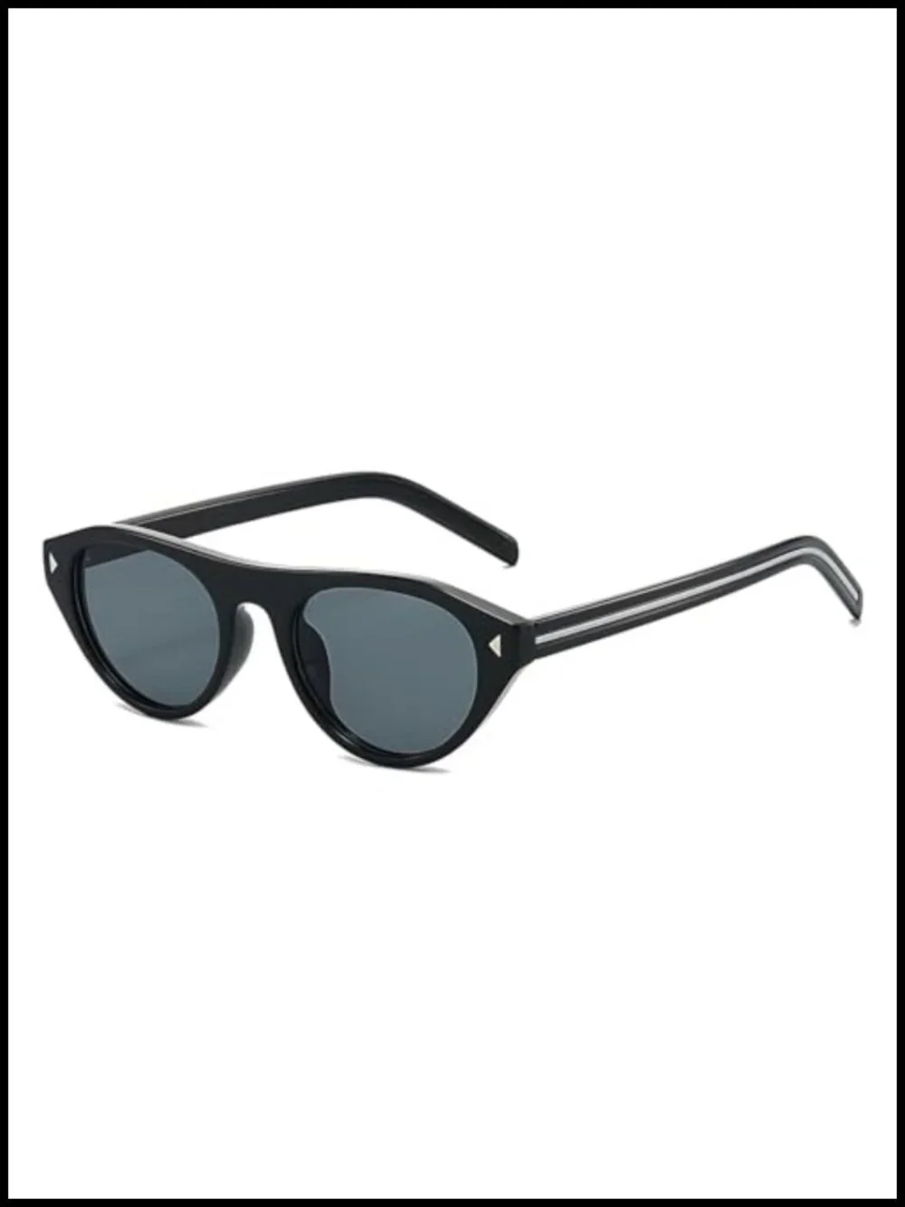 Retro Oval Sunglasses with UV400 Protection Cat Eye Vintage Disco Shades